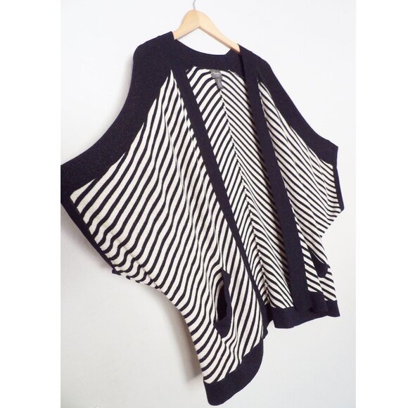 Chico's Travelers Collection Striped Cardigan Sweater Dolman Kimono Open Front L - Picture 5 of 16